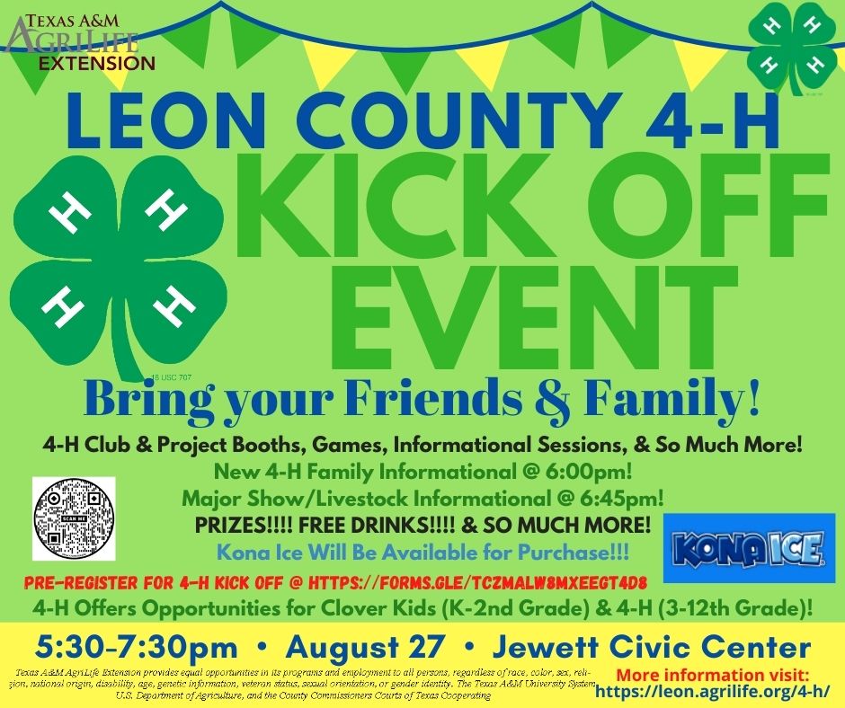 4-H Kick Off Event- August 27, 2023