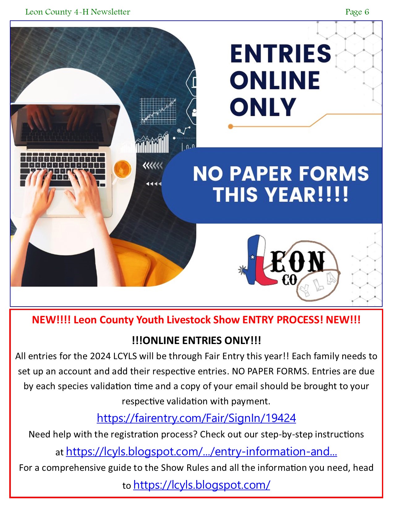 February 2024 Newsletter- Leon Co 4-H p6