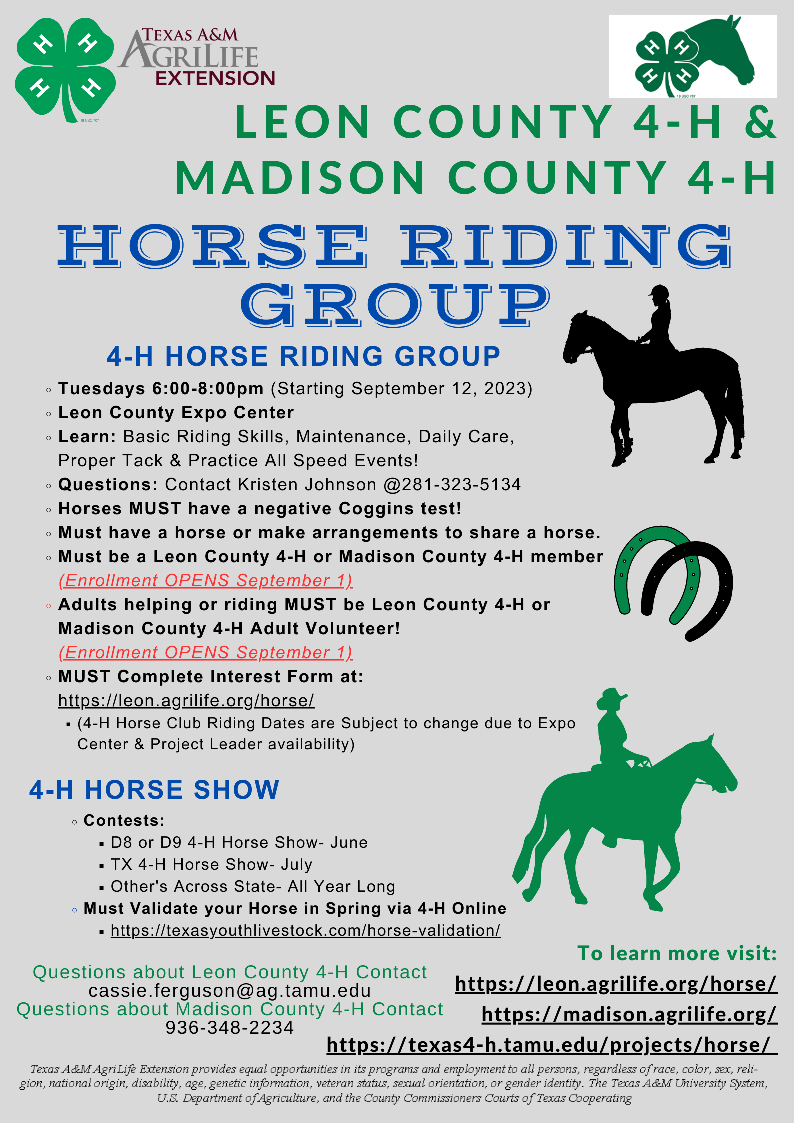 Leon Co. & Madison Co. 4-H Horse Riding Group Flyer 2023-2024 (2)