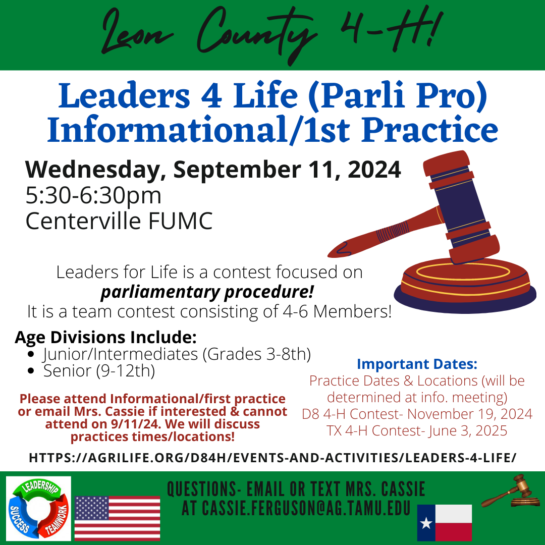 Leaders 4 Life Info. Session 9-11-24